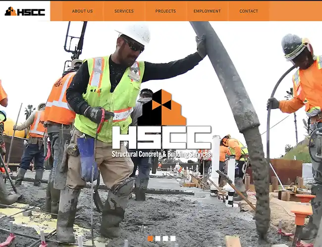 A website developed for HSCC Builders